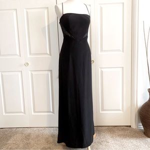 LE GALA by Mon Cheri Black Beaded Gown Prom Dress Size 8